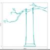 CLICKANDPRINT Swing on a Branch Wall Decal, 60 x 55.9 cm, Turquoise view 3