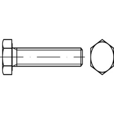 ISO 4017 Hex Head Screw, Fully Threaded, M16 x 85, Steel Class 8.8, Plain, 50 pcs