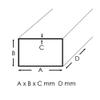 SixBros. EN AW-6060 T66 Mill-Finish Aluminum Square Tube, 15 x 15 x 2 mm, 500 mm view 2
