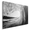 Feeby Frames Canvas Print, Sea Waves, Black and White, 40 x 50 cm view 1