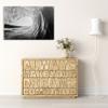 Feeby Frames Canvas Print, Sea Waves, Black and White, 40 x 50 cm view 4