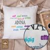 printplanet Personalized Anna Pillow with Filling – Positive Traits, 40 cm, 100% Cotton view 2