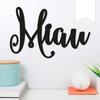 WANDKINGS Wooden Wall Word - Choose One Design & Color - MEOW - 50 x 32 cm (W x H) - White view 1