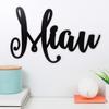 WANDKINGS Wooden Wall Word - Choose One Design & Color - MEOW - 50 x 32 cm (W x H) - White view 3