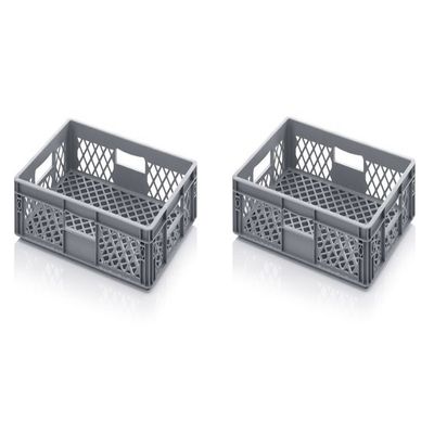 Auer Packaging 2-Piece Bakery Crate Catering Box Set, 60 x 40 x 12, Perforated, with Free Folding Ruler