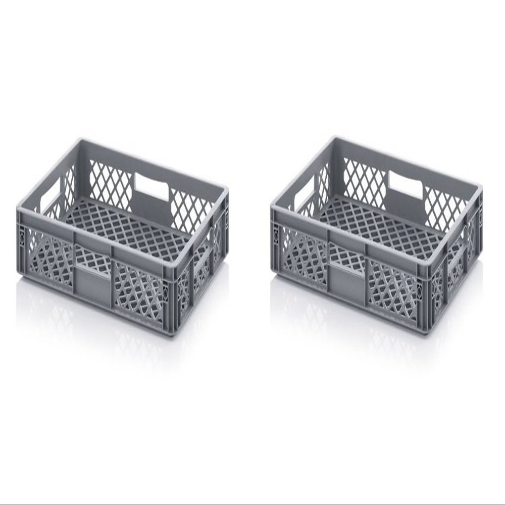 Auer Packaging 2-Piece Bakery Crate Catering Box Set, 60 x 40 x 12, Perforated, with Free Folding Ruler