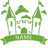 CLICKANDPRINT Castle Wall Decal, 30 x 27.1 cm, Lime Green view 1
