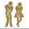 CLICKANDPRINT “Urgent” WC Sticker, 35 x 26.1 cm, Gold view 3
