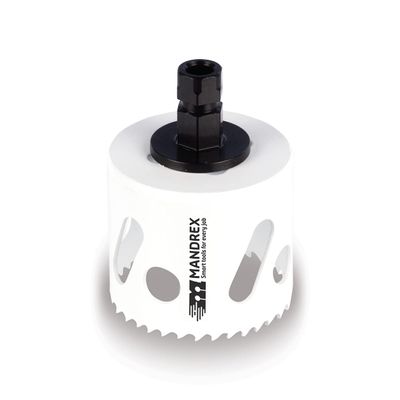 Mandrex SpeedXcut Bi-Metal Hole Saw, 8% Cobalt Alloy, 45 mm Cutting Depth, for Stainless Steel, Aluminum & Epoxy Resin, 67 mm