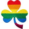 Rainbow Lucky Irish Shamrock Embroidered Iron-On/Sew-On Patch view 1
