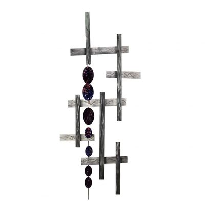 KunstLoft Metal Wall Decor | 100% Handmade | 70 × 109 × 6 cm | Metal Wall Art "Striving for Happiness" | Abstract Sculpture | Black and Silver | Metal Wall Sculpture | Metal Wall Decor for Living Room