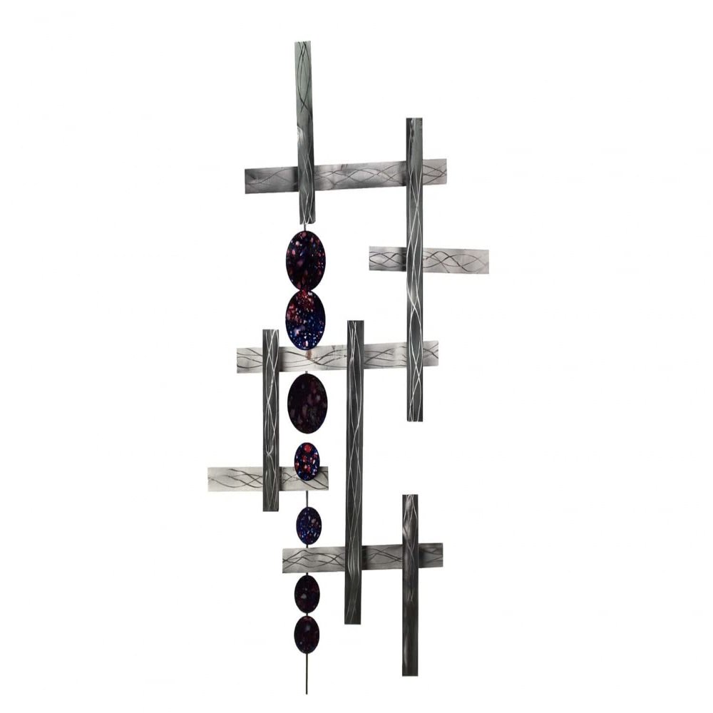 KunstLoft Metal Wall Decor | 100% Handmade | 70 × 109 × 6 cm | Metal Wall Art "Striving for Happiness" | Abstract Sculpture | Black and Silver | Metal Wall Sculpture | Metal Wall Decor for Living Room