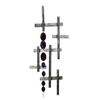 KunstLoft Metal Wall Decor | 100% Handmade | 70 × 109 × 6 cm | Metal Wall Art "Striving for Happiness" | Abstract Sculpture | Black and Silver | Metal Wall Sculpture | Metal Wall Decor for Living Room view 1