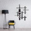 KunstLoft Metal Wall Decor | 100% Handmade | 70 × 109 × 6 cm | Metal Wall Art "Striving for Happiness" | Abstract Sculpture | Black and Silver | Metal Wall Sculpture | Metal Wall Decor for Living Room view 3