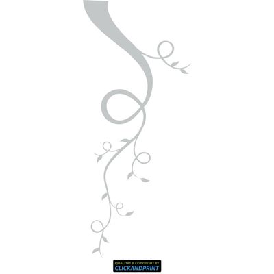CLICKANDPRINT Tree Vine Wall Decal, 70 x 27.6 cm, Light Gray