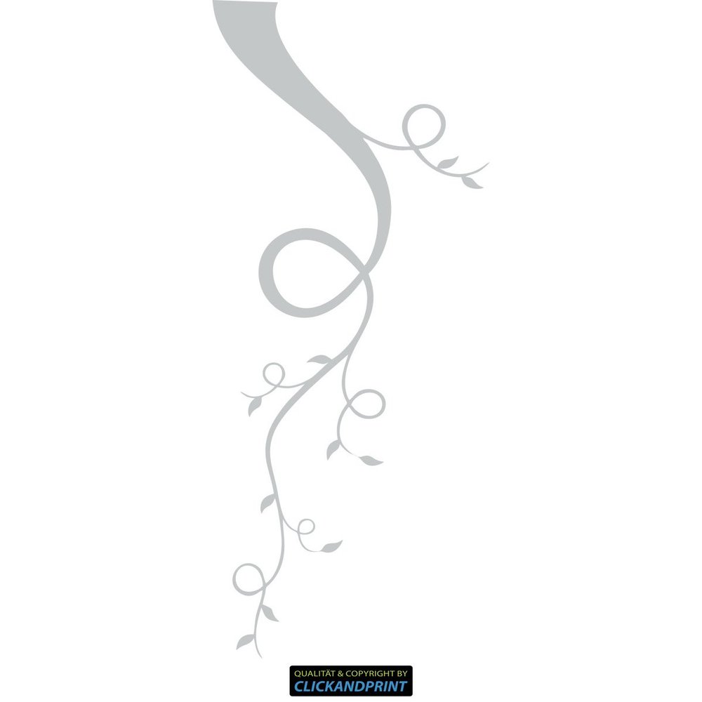 CLICKANDPRINT Tree Vine Wall Decal, 70 x 27.6 cm, Light Gray