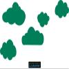 CLICKANDPRINT Over the Clouds Wall Decal, 110 x 49.4 cm, Green view 1