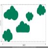 CLICKANDPRINT Over the Clouds Wall Decal, 110 x 49.4 cm, Green view 3
