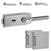 C3 BB Glass Door Fitting | Incl. Office Hinges | Matte V2A Stainless Steel | Project Suitable (Hope) view 1