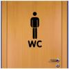 Samunshi Men's Restroom Door Sign Wall Decal 24 x 60 cm, Turquoise view 1