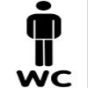 Samunshi Men's Restroom Door Sign Wall Decal 24 x 60 cm, Turquoise view 2