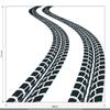 CLICKANDPRINT Tire Tracks Sticker, 130 x 112.4 cm, Metallic Jade view 2