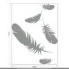 CLICKANDPRINT Feather Wall Decal, 150 x 111.2 cm, Medium Gray view 3