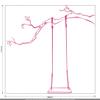 CLICKANDPRINT Swing on Branch Wall Decal, 60 x 55.9 cm, Pink view 3