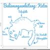 CLICKANDPRINT “Instructions: Cat” Wall Decal, 70 x 55.4 cm, Light Blue view 3