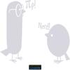 CLICKANDPRINT Nerd Bird Wall Sticker, 30 x 19.5 cm, Transparent view 1