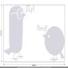 CLICKANDPRINT Nerd Bird Wall Sticker, 30 x 19.5 cm, Transparent view 3