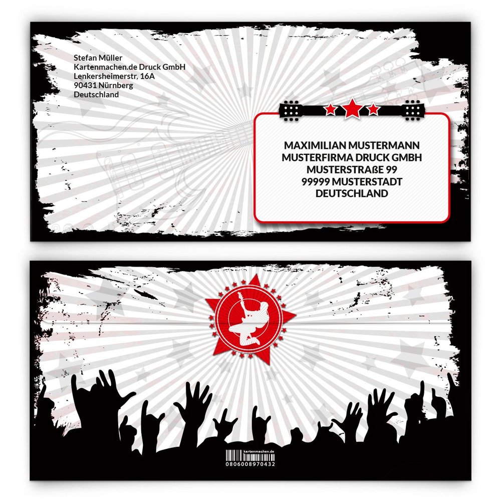 Personalized Envelopes (60) – Rock and Roll – DL