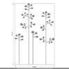 CLICKANDPRINT Flower Decoration Sticker, 60 × 38.2 cm, Telegrey view 2