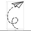 CLICKANDPRINT Paper Airplane Sticker, 80 x 46.9 cm, Black – Wall Decal / Car Decal / Vinyl view 2