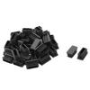 sourcing map 40-Piece Plastic Tube Inserts End Caps, Black, 25 x 12 mm view 1