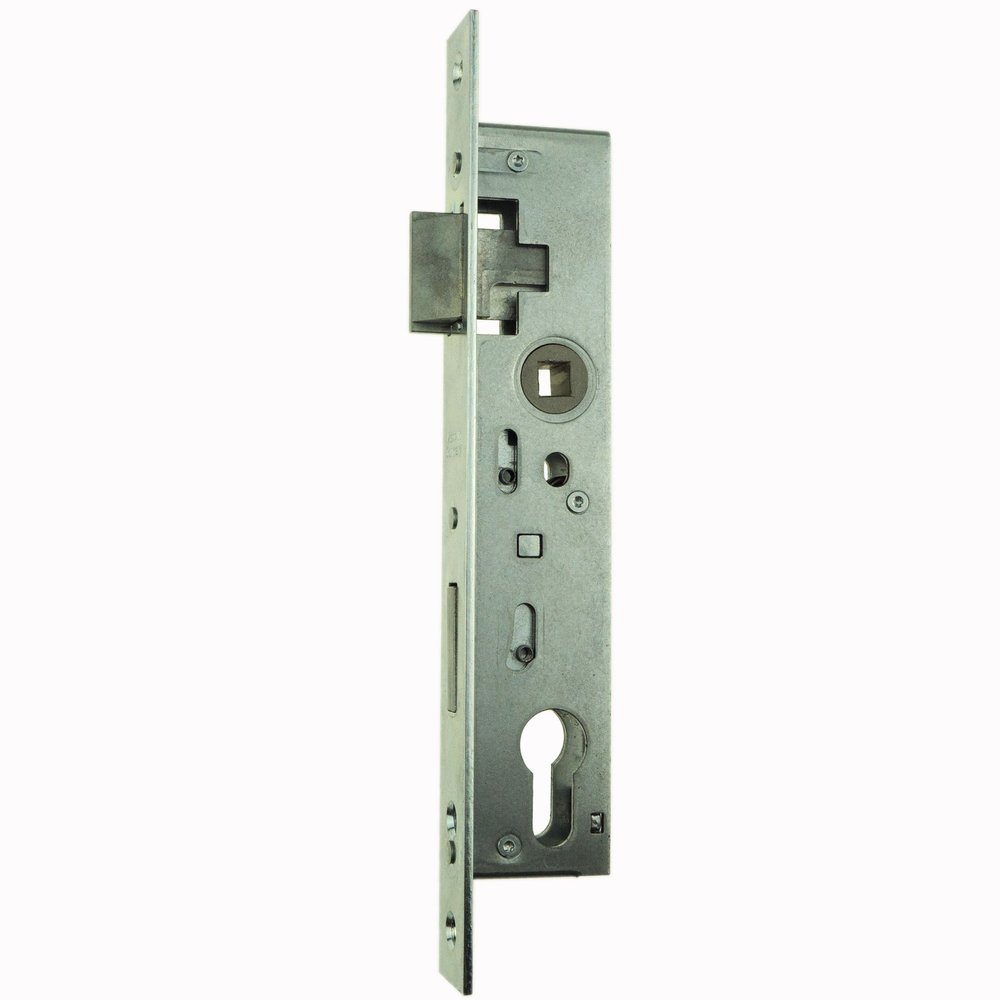 Tubular Frame Lock 1004, 24 x 245 mm Galvanized Faceplate, 8 mm Follower, 92 mm Center Distance, 24 mm Backset