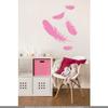 CLICKANDPRINT Feather Wall Decal, 80 x 59.3 cm, Light Pink view 2