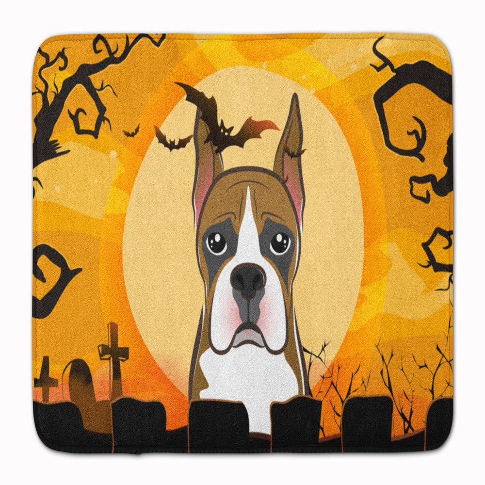 Caroline's Treasures BB1781RUG Halloween Boxer Bath Mat, 48.3 x 68.6 cm, Multicolor