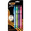 BIC Gel-ocity Quick Dry Retractable Fashion Gel Pen, Medium Point (0.7 mm), Assorted Colors, 4-Count view 1