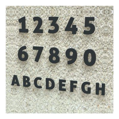 Colours-Manufaktur Modern House Number, 20 cm, RAL 7016 Anthracite Gray Glossy