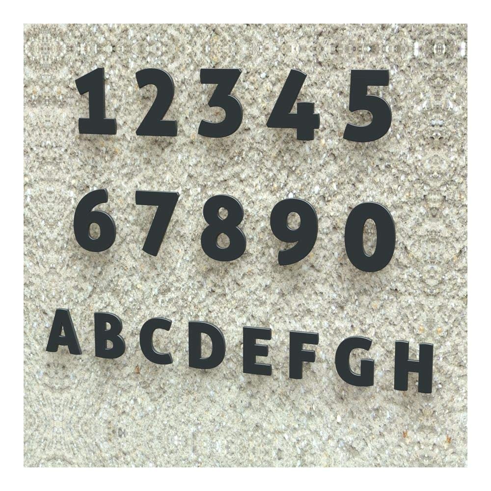 Colours-Manufaktur Modern House Number, 20 cm, RAL 7016 Anthracite Gray Glossy