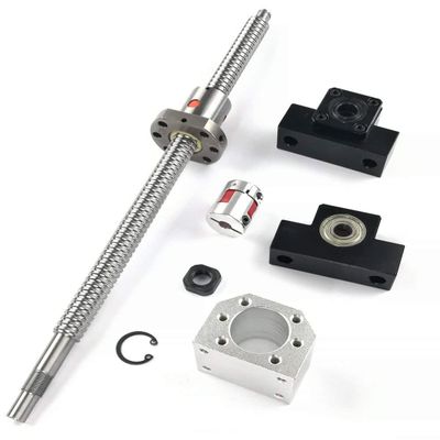 TEN-HIGH SFU1604 1500 mm Ballscrew with Single Ball Nut, EK/EF Set, Coupling and Nut Cover