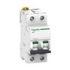 Schneider Electric A9F74216 Acti9 iC60N Circuit Breaker, 2P, 16A, C Curve, 50/60 Hz, White view 1
