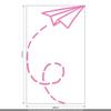 CLICKANDPRINT Paper Airplane Wall Decal, 100 x 58.6 cm, Light Pink view 2
