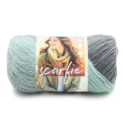 Lion Brand Scarfie Yarn - Mint & Silver 826-217