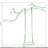 CLICKANDPRINT Swing on Branch Wall Decal, 50 x 46.6 cm, Yellow-Green view 3