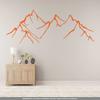 CLICKANDPRINT Mountain Silhouette Wall Sticker, 40 x 10.8 cm, Orange view 2