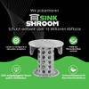 SinkShroom Revolutionary Sink Drain Protector and Hair Catcher - Gray view 2