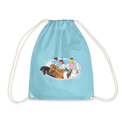Spreadshirt Bibi & Tina Horse Ride with Friends Drawstring Bag