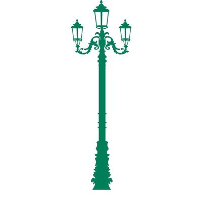 CLICKANDPRINT Lantern Wall Sticker, 190 x 56.9 cm, Green